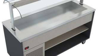 Cold buffet counter - 1.9 x 0.8 m - 5x GN 1/1 | Cooling tub | Island buffet | Serving counter | Sales counter | Salad bar | Salad cabinet | Refrigerated counter
