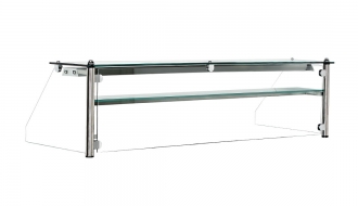 Glass showcase with 1 shelf - 1.5 m