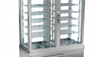 Panoramic frozen cabinet with 12 shelf trays