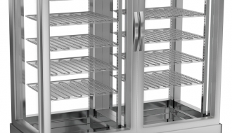 Panoramic frozen cabinet with 12 shelf trays