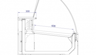 Refrigerated counter Around - 1,0 x 0,99 m - 189 litre