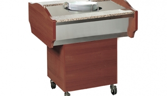 Heated plate dispenser - 50 plates - 240 mm