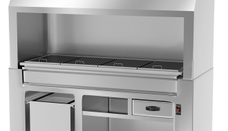 Stainless steel charcoal grill 1.8 m