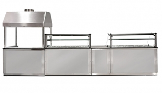Stainless steel charcoal grill 1.8 m