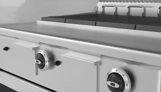 Gas grill 1.8 m - Stainless steel