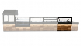 Warmhaltevitrine 0,8 m - für 2x GN 1/1