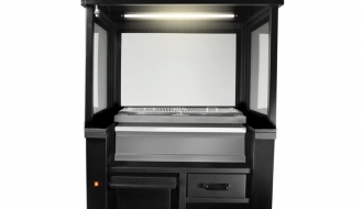 Holzkohlegrill mit Glas - 1,5 m