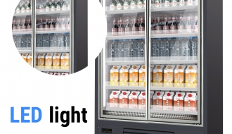 Wandkühlregal - 1,35 m - 831 Liter - mit 4 Regalböden