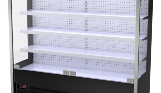 Wall cooling shelf - 2.0 x 0.85 m - black - with 4 shelves