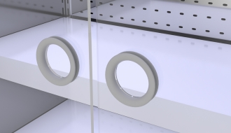 Wall cooling shelf - 1.1 x 0.7 m - with 4 shelves