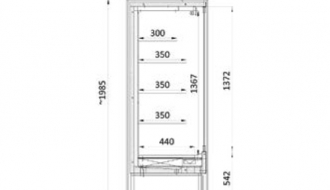 Wall cooling shelf - 2.0 x 0.7 m - with 4 shelves