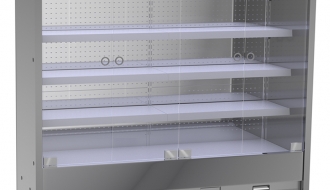 Wall cooling shelf - 2.0 x 0.85 m - with 4 shelves