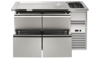Beer refrigerated 1,5x0,7m - with 4 drawers 2/5 3/5