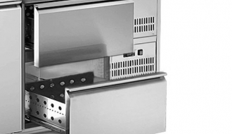 Drawer unit consisting of: 1/2 and 1/2