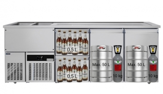 Beer counter floor unit 2,5 x 0,7 m