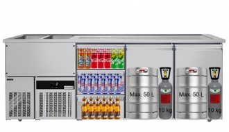 Beer counter floor unit 2,5 x 0,7 m