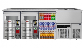 Beer counter floor unit 2,5 x 0,7 m