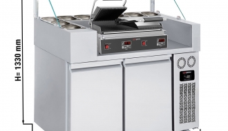 Külmutusseade - 1,21 x 0,7 m - 2 uksega - sh. kontaktgrill
