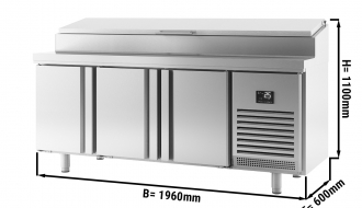 Külmutusega ettevalmistuslaud - 3 uksega