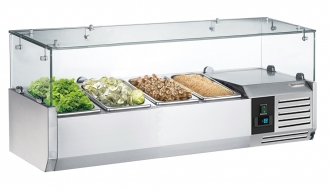 Saladbar unit PREMIUM 1,2 m x 0,4 m - for 4x 1/3 GN containers