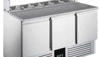 Saladette PREMIUM - 1,36 x 0,7 m - mit 3 Türen