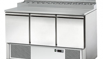 Saladette / Zubereitungstisch ECO - 1,37 x 0,7 m - mit 3 Türen