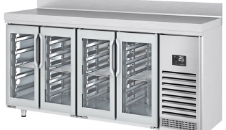 Refrigerated table - with 4 glass doors