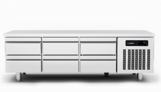 Refrigerated substructure (GN) with 6 drawers 1/2