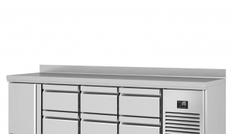 Refrigerated table - with 1 door and 6 drawers 1/2