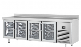 Refrigerated table - with 4 glass doors