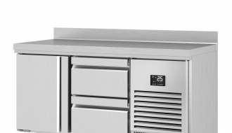 Refrigerated table (GN) - with 1 door and 2 drawers 1/2