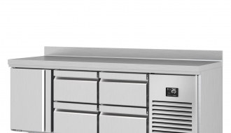 Refrigerated table (GN) - with 1 door and 4 drawers 1/2
