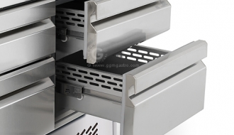 Refrigerated table (GN 1/1) - with 1 door and 4 drawers