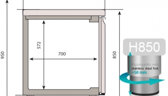 Bakery freezing table (EN) - with 2 doors