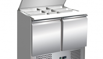 Saladette / Kühltisch PREMIUM - 0,9 x 0,7 m - mit 2 Türen
