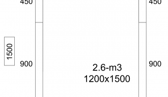 Refrigeration cell - 1,2 x 1,5 m - 2,6 m³
