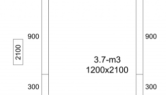 Refrigeration cell - 1,2 x 2,1 m - 3,7 m³