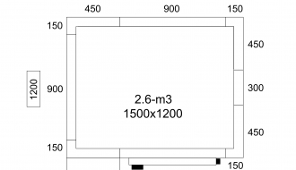 Refrigeration cell - 1,5 x 1,2 m - 2,6 m³