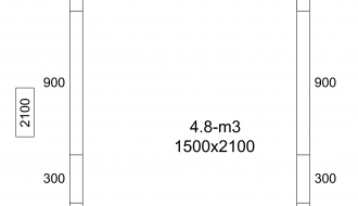 Refrigeration cell - 1,5 x 2,1 m - 4,8 m³