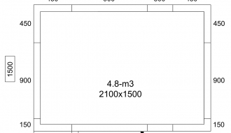 Refrigeration cell - 2,1 x 1,5 m - 4,8 m³