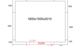 Freezer cell - 1.8 x 1.5 m - height: 2.01 m - 3.47 m³