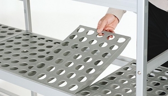 Aluminium basic shelf - 1080 x 1800 mm