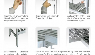 Aluminium basic shelf - 660 x 1800 mm