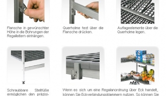 Aluminium basic shelf - 650 x 1685 mm