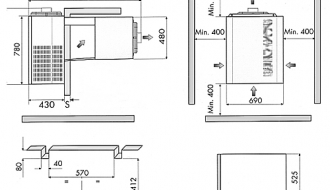 Wall refrigeration unit minus / for 29,2 m³ maximum