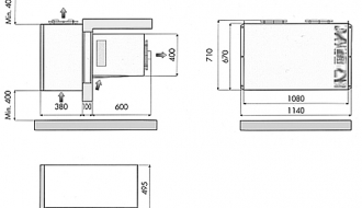 Wall refrigeration unit minus / for 51,0 m³ maximum