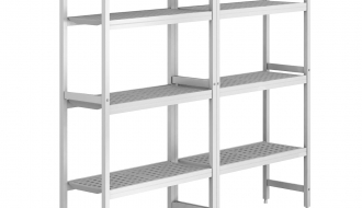 Shelf set aluminium (anodised) - overall depth: 360 mm