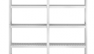 Shelf set aluminium - overall depth: 360 mm