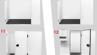 Kühlzelle - 1,8 x 2,1 m - Höhe: 2,01 m - 5,88 m³ - inkl. Wandkühlaggregat PLUS