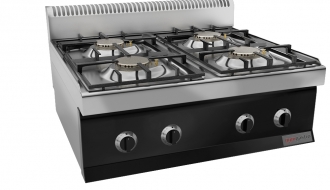 Gas stove 4x burners (23 kW) with pilot flame